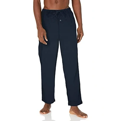 Imagen de Amazon Essentials Pantalón de pijama en franela (disponible tallas grandes y largos especiales) Hombre, Azul Marino, XL