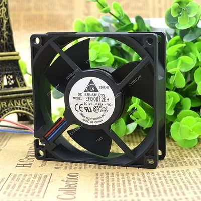 Imagen de CYRMZAY Compatible con Delta EFB0812EH 12V 0.42A 8CM 8025 3 Wire Cooling Ventilador