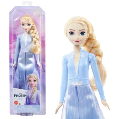 Imagen de Mattel Disney Frozen 2 Elsa viajera Muñeca con look de viaje, juguete +3 años (HLW48)