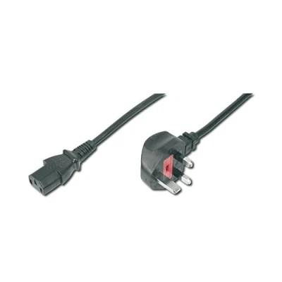 Imagen de DIGITUS Cable de conexión a la red eléctrica, 1.8 m, BS 1363 90 C13, macho, hembra, H05VV F3G, 0.75 mm²