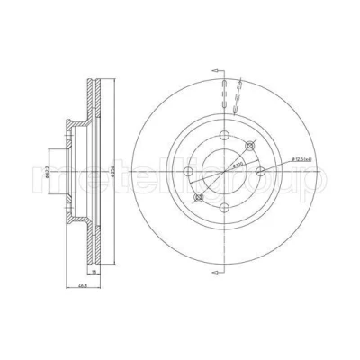 Imagen de Disco de freno METELLI 23 1265C