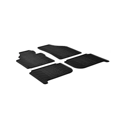 Imagen de Gledring 0067 Juego de alfombrillas suelo Caucho delante y detrás 4 negro 750mm 550mm VOLKSWAGEN: Touran I, I