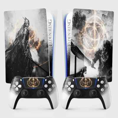 Imagen de PS5 Sticker Círculo de Elden, Pegatina Playstation 5, Consola y Mando, Disco Edición Estándar, Skin MALENIA (2 Mandos)