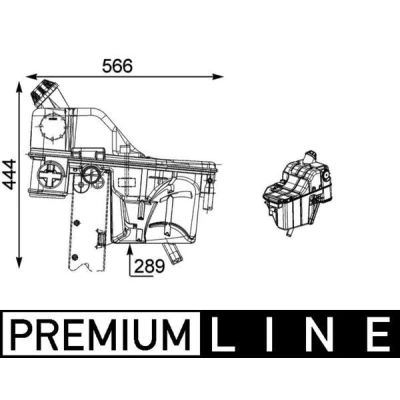 Imagen de MAHLE ORIGINAL CRT 54 000P Depósito de Agua con tapa MAN: F 2000, RENAULT TRUCKS: Midlum