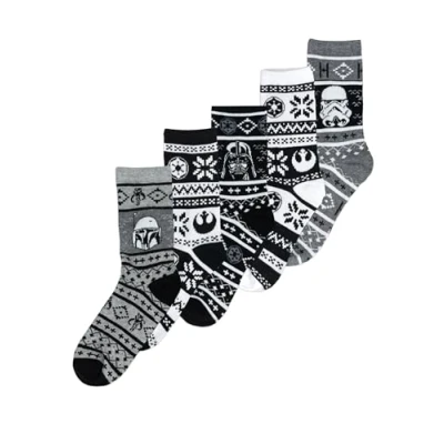 Imagen de United Labels Star Wars calcetines para hombre negro y blanco 40 45 (5 unidades), multicolor,