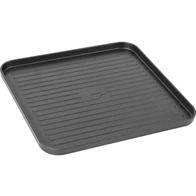 Imagen de BRUNNER 0708029N Devil Plancha Ribbed, Placa Grill para estufas de gas cartucho, superficie rayada antiadherente, 25,5 x 24,4 2,2 cm y peso 620 g
