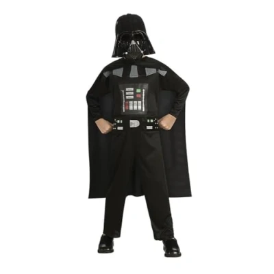 Imagen de Rubies Disfraz Darth Vader OPP barato en caja para niños y niñas, Jumpuitt, capa máscara, Oficial Star wars Carnaval, Navidad, Cumpleaños, Fiestas Halloween.