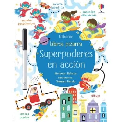 Imagen de superpoderes en acción (Libros pizarra con actividades)