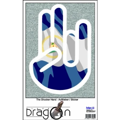 Imagen de Adhesivo de Nicaragua la Sorpresa Mano Colour Negro con diseño Bandera Pegatinas gálibo Nicaragua, Blanco, 100 cm