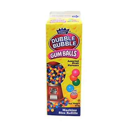 Imagen de Dubble Bubble Gumball refill Cartón reposición bolas de chicle
