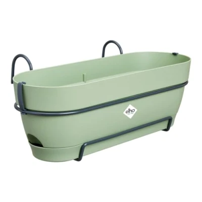 Imagen de Elho Vibia Campana Trough Allin1 50 Jardinera por Balcón Ø 50.4 x H 17.7 cm Verde/Pistache Green