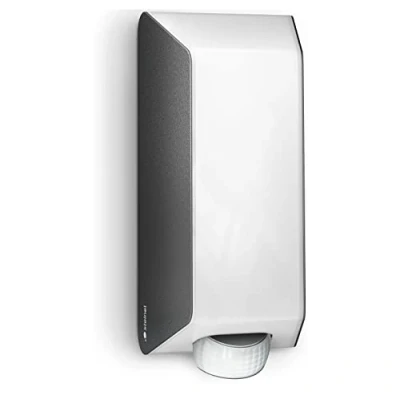 Imagen de Steinel L 30 S Lámpara de pared diseño para exteriores, en color antracita, con sensor movimiento 180, alcance 10 metros, portalámparas E27 y resistencia a los golpes