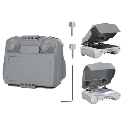 Imagen de MotuTech 2 en 1 Protector y Parasol de pantalla Ángulo ajustable para DJI RC Control remoto Mavic 3/Mavic 3 Pro/Mavic Classic/Mini Pro/Mini 3/Air 2S (para RC)