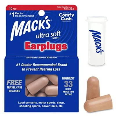 Imagen de Mack&#039;s Tapones para los oídos de espuma ultra suave, 10 pares