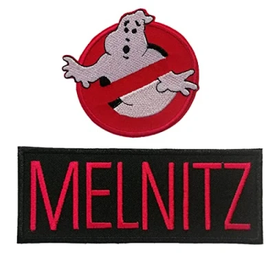 Imagen de Ghostbuster Set 2 piezas Melnitz Logo Niños Película Parches Termoadhesivos Bordados Aplique Para Ropa