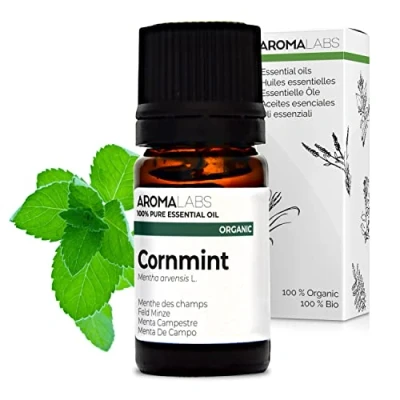 Imagen de BIO Aceite Esencial Menta De Campo 5mL 100% Puro, Natural, Quimiotipado y Certificado AB Aroma Labs (Marca Francesa)