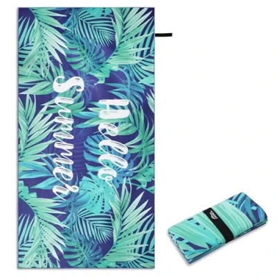 Imagen de Toalla Playa Grande, 100x200cm Microfibra Prevención de Arena, Toallas Ligera y Secado Rápido, Aplicable a Playa,Gimnasio,Viajes,Sauna