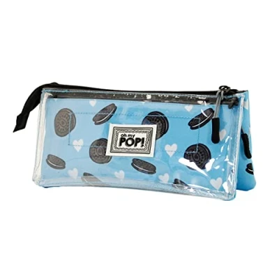 Imagen de Oh My Pop! Crunchy Estuche Portatodo Triple Clear, Multicolor, 23 x 11 cm