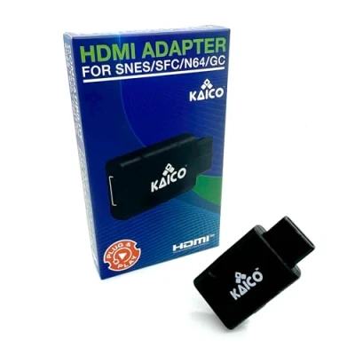 Imagen de Kaico HDMI Adapter with S Video and Composite Support Compatible Nintendo N64, Super SNES, Famicom Gamecube. A Simple Plug &amp; Play