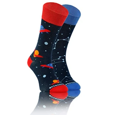 Imagen de Sesto Senso Calcetines Divertidos Algodón Mujer Hombre Locos Coloridos Funny Socks Extraterrestre 35 38 UFO
