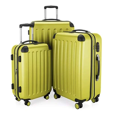 Imagen de HAUPTSTADTKOFFER SPREE Juego de 3 maletas rígidas, Trolley expandible, Equipaje viaje, 4 ruedas dobles, TSA, (S,M y L), Helecho