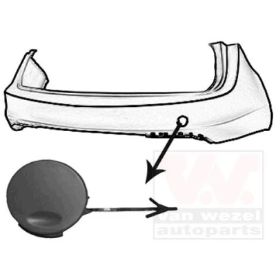 Imagen de VAN WEZEL 3850558 Tapa, gancho de arrastre posterior OPEL: Insignia A Sports Tourer