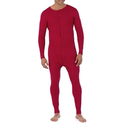 Imagen de Fruit of the Loom Men&#039;s Premium Thermal Union Suit, Red, Medium