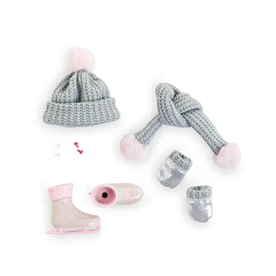 Imagen de Corolle Conjunto Invierno, 6 Accesorios, muñecas, Girls, a Partir de 4 años, 9000610080 maniquí, sólido, Color Gris, Large