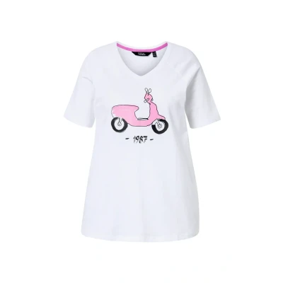Imagen de Ulla Popken Short Sleeve Graphic Camiseta estampada, Mujer, Talla: 44/46, Snow white