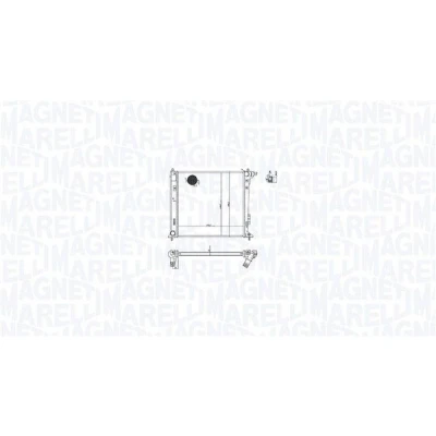 Imagen de MAGNETI MARELLI 350213216200 Radiador, refrigeración del motor para vehículos con caja de cambios manual 485 468 26 Aletas soldadas