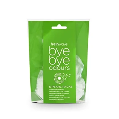 Imagen de Pack Neutralizador de Olores Formato Perlas Absorbe Olor ideal para sus Zapatos Incluye 6 Bolsitas con Ingredientes Naturales como Lima, anís, pino y cedro Freshwave Bye
