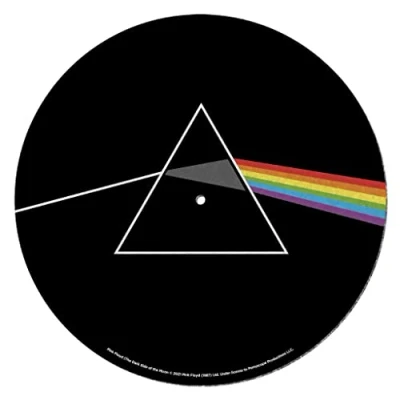 Imagen de Pyramid International Pink Floyd Alfombrilla giratoria para tocadiscos mezclar, rascar DJ y escuchar en casa (diseño del lado oscuro de la luna), producto oficial