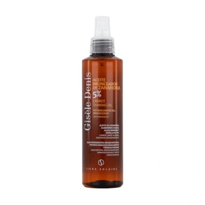 Imagen de GISÈLE DENIS Aceite Bronceador de Zanahoria 5% 200 ml, en Aceite, Acelerador del Bronceado, Solar, Ingredientes Origen Natural, Resistente al Agua, Fórmula Vegana