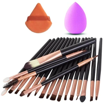 Imagen de PARENCE. Set de Maquillaje 22 Piezas 20 Brochas 14 Cm Aprox, 1 Esponja Blender, Puff para Polvo Maquillaje, Completo, Versátil