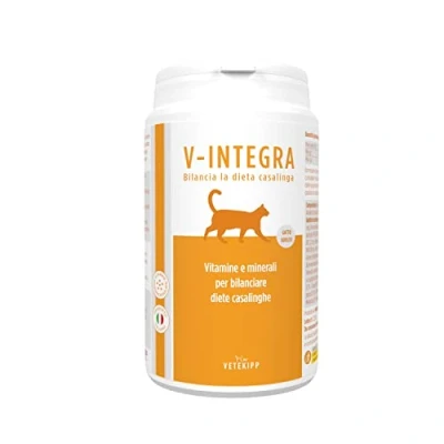 Imagen de V INTEGRA Gato Adulto y Anciano Suplemento Completo Rico en Vitaminas Minerales para la Dieta casera 200g Made in Italy
