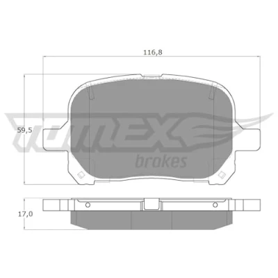 Imagen de TOMEX brakes TX 13 73 Juego de pastillas freno Eje delantero TOYOTA: Previa / Estima II, LEXUS: RX I