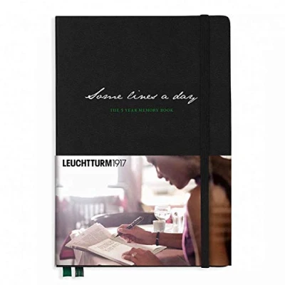 Imagen de LEUCHTTURM1917 343552 Some Lines A Day Una agenda de cinco años (A5), negro