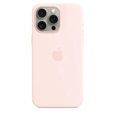 Imagen de APPLE Funda de silicona con MagSafe para iPhone 15 Pro Max, Rosa claro