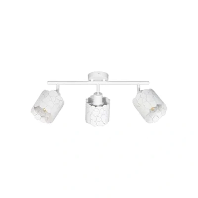 Imagen de Lámpara de techo Lindby Aralena, blanca, 3 luces, longitud 70,5 cm