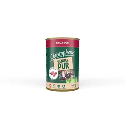 Imagen de Christopherus Pur, Ciervo, alimento Completo para Perros, Comida húmeda, 6 x 400 g