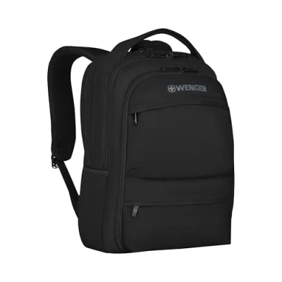 Imagen de Wenger Fuse Mochila para portátil con compartimento tableta de 10&quot;, hasta 15,6&quot;, organizador artículos, 16 l, mujer hombre, negocios universidad escuela viajes, negro, 600630