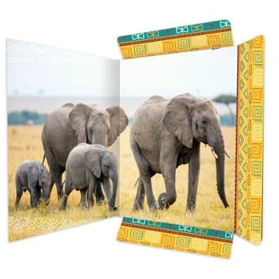 Imagen de RNKVERLAG 45377 carpeta de dibujo elefante 310 x 440 mm, documentos para DIN A3, con cierre elástico, 1 unidad