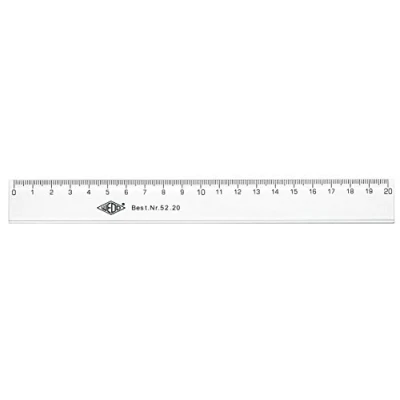 Imagen de Wedo 5220 Regla de Plástico, 20.Cm, Transparente