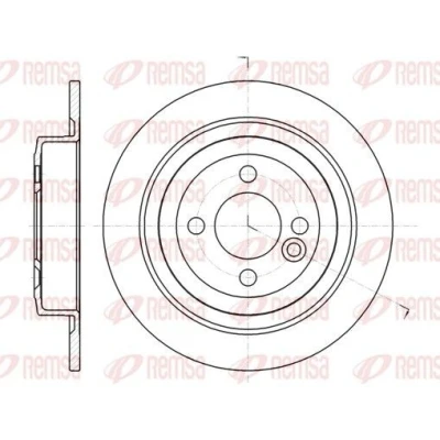 Imagen de REMSA 61443.00 Disco de freno Eje trasero 279,8, 279,8 10 4 macizo MINI: Hatchback, Clubman, Cabrio