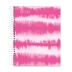 Imagen de Miquelrius Cuaderno Libreta, Tapa Dura Cartón, A5, 4 Franjas de Colores, 120 Hojas Cuadriculadas 90 gramos, 2 Taladros, Tie Dye Rosa Neón Flúor