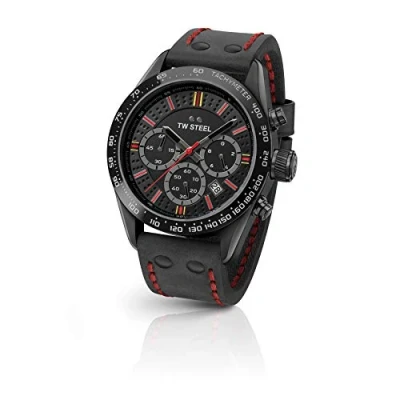 Imagen de TW Steel Reloj Cronógrafo para Unisex Adultos de Cuarzo con Correa en Cuero TW987