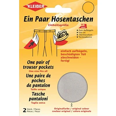 Imagen de Kleiber Bolsillo Quick 1 par, Algodón / 50% Poliéster, 02 Gris Claro, 18,5 cm x 16