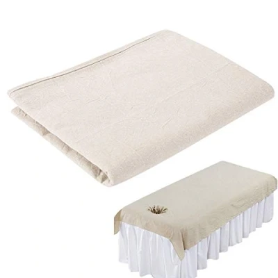 Imagen de Sábanas para Masaje en salón de Belleza, Funda Cama algodón Suave, Protector con Agujero la Cara