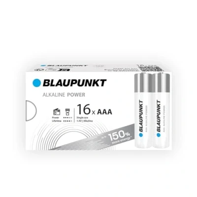 Imagen de BLAUPUNKT AAA Pilas alcalinas, Paquete de 16, lo Mejor para Relojes Pared, mandos a Distancia TV, LR03BPO/16CB