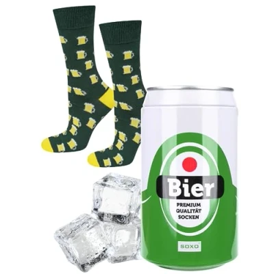 Imagen de soxo Cerveza Calcetines Hombre Divertidos Algodon Regalos Originales Regalo Hombres 40 45 Bier 1 Par